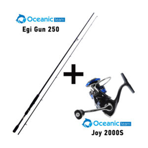 Set Eging Καλάμι Ψαρέματος Oceanic Team Egi Gun 250 + Μηχανισμός Ψαρέματος Oceanic Team Joy 2000S