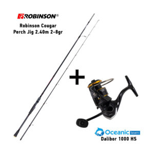 Set LRF Καλάμι Ψαρέματος Robinson Cougar 240 2-8gr + Μηχανισμός Ψαρέματος Oceanic Team Dalibor 1000HS