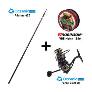 Set Matchfishing Καλάμι Ψαρέματος Oceanic Team Adalina 420 + Μηχανισμός Ψαρέματος Oceanic Team FORCE GS2500 + Robinson VDE Match 150m