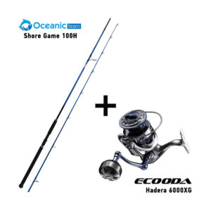 Set Shore Jigging Καλάμι Ψαρέματος Oceanic Team Shore Game 100H + Μηχανισμός Ψαρέματος Ecooda Hadera 6000XG