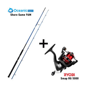 Set Shore Jigging Καλάμι Ψαρέματος Oceanic Team Shore Game 96M + Μηχανισμός Ψαρέματος Ryobi Smap RG 5000