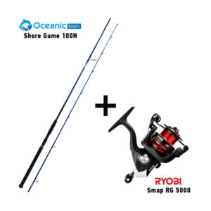 Set Shore Jigging Καλάμι Ψαρέματος Oceanic Team Shore Game 100H + Μηχανισμός Ψαρέματος Ryobi Smap RG 5000